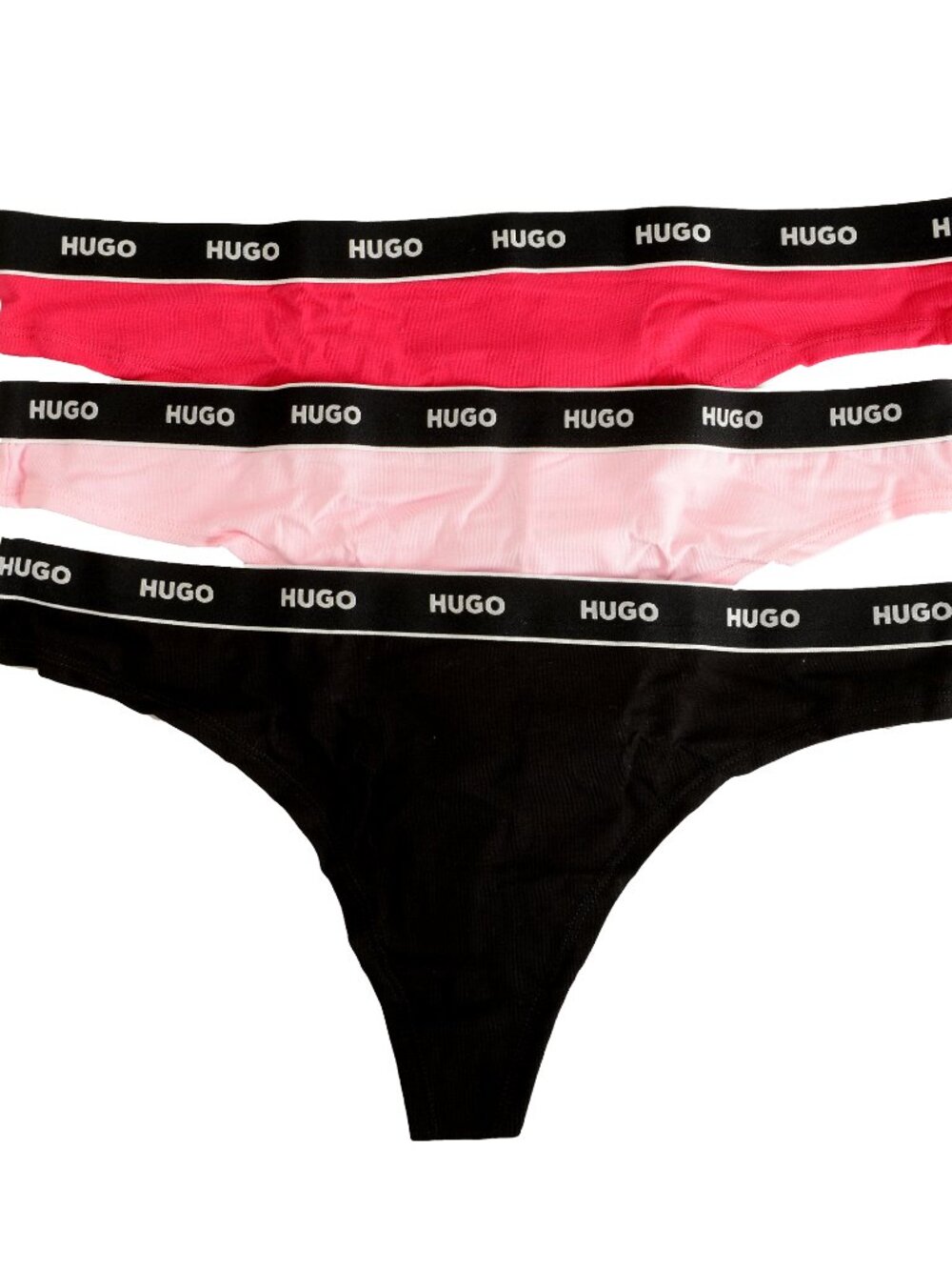 Hugo Boss Women's "Triplet Thong Stripe" 3Pack Thong Panties Set US 2XL IT 48